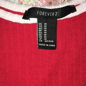 Forever 21 red tank crop top
